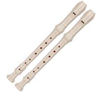 WOONEKY 2pcs Soprano Recorder Set for Kids 8 Hole Musical Instrument Beginner-Friendly Cleaning Rod and Fingering Chart for Music Practice and Education