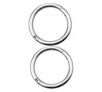 WOONEKY 2pcs Stainless Steel Cattle Nose Rings Heavy Duty Bull Traction Circles Farm Animal Nose Tools for Secure Livestock Handling and Efficient Farm Management
