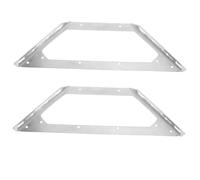 WOONEKY 2pcs Stainless Steel Corner Brackets Heavy Duty Shelf Support Braces for Table Cabinet Edge Industrial Corner Brace Easy Installation