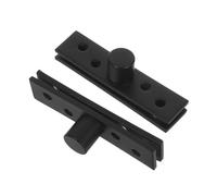 WOONEKY 2pcs Stainless Steel Invisible Cabinet Hinges Centre Shaft Pivot System Concealed Door Hardware Silent Heavy Duty for Home and Commercial Use