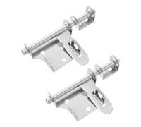 WOONEKY 2pcs Stainless Steel Sliding Bolt Door Latch Heavy Duty Anti-Theft Lock for Interior Doors Bedrooms Bathrooms and Apartments Silent Operation Fit