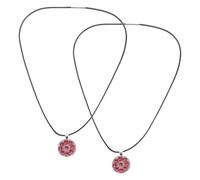 WOONEKY 2pcs Stylish Golf Ball Marker Necklace with Rhinestone Bling Hat Clip Accessory for Men Women Dad Husband Lightweight Sports Golf Jewelry for Outdoor Play