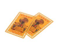 WOONEKY 2pcs Tai Sui Card Aluminum Magnesium Alloy Metal Blessing Cards for Wealth and Success Traditional Chinese Happiness Amulet for Year Festive Decor and Fortune