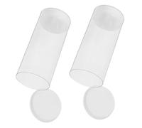 WOONEKY 2pcs Transparent Plastic Badminton Shuttlecock Tubes Portable Storage Containers for Outdoor Sports and Travel Clear Holder for Easy Shuttlecock Visibility and Organization