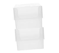 WOONEKY 2pcs Transparent Refillable Wet Tissue Box with Pullout Access Lightweight Compact Storage Case for Wet Wipes and Facial Cotton Pads Portable Laundry Container for Home Travel