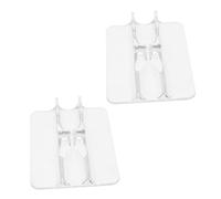 WOONEKY 2pcs Transparent Skate Rack Inline Ice Skates Display Stand Holder Space-saving Shelf for Home Retail Showcases Secure Upright Placement and Wide Compatibility