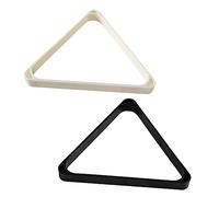 WOONEKY 2pcs Triangle Pool Rack for Billiard Balls Durable Snooker Tripod Frame Easy Organizing for Pool Table Stable Design Fits Standard Balls Random Color