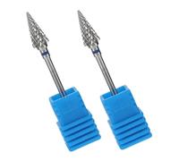 WOONEKY 2pcs Tungsten Steel Nail Drill Bits Cuticle Removal File Drill Bits for Gel Polish Manicure Pedicure Nail Care Tools for Salon and Home Use