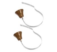 WOONEKY 2pcs Vintage Cast Metal Dog Doorbell for Potty Training with Adjustable Hanging Bells Antique-look Puppy Training Bell for Indoor Outdoor Use Decorative Retro Dog-shaped Door for