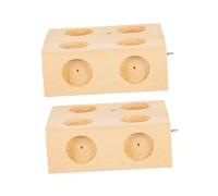 WOONEKY 2pcs Wooden Block Friction Accessories for Inclined Plane Trolley Physics Teaching Equipment Experimental Kits for Mechanics Studies and School Science Demonstrations