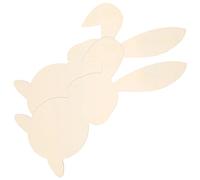WOONEKY 2pcs Wooden Bunny Slices Easter Wood Cutouts Durable DIY Hanging Decorations for Indoor Spring Home and Classroom Crafts