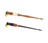 WOONEKY 2pcs Wooden Oblique Calligraphy Pen Holder with Adjustable Detachable Brass Flange for English Writing and Manga Drawing Ergonomic Grip Easy Nib Switching Beginner-friendly Dip Pen