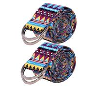 WOONEKY 2PCS Yoga Elastic Resistance Bands for Fitness Exercise Skid Resistant Stretch Assist Straps for Gym Workout Durable Hip Elastic Bands for Body Shaping and Flexibility