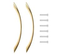 WOONEKY 2pcs Zinc Alloy Metal Curved Bridge Cabinet Handles Furniture Drawer Pulls for Kitchen Cupboard Door Hardware