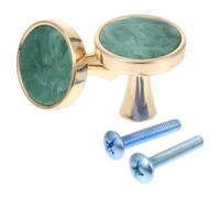 WOONEKY 2pcs Zinc Alloy Round Cabinet Knobs Single Hole Drawer Pulls for Kitchen Wardrobe Cupboard, Simple European Style Small Size Handles, Multi-Functional Door Pulls