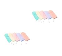 WOONEKY 2sets Bar Soap Scrubber Pouch Mesh Soap Saver Pad Exfoliating Small Waterproof 5pcs*2