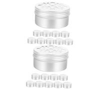 WOONEKY 2sets Dog Scent Training Kit Metal Tins Lids for Dogs Scent Pots for Nose Work 10pcs*2
