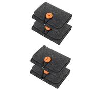WOONEKY 2sets Essential Oil Storage and Organizer Bag Round Pouch for Travel and Home Use 2pcs*2