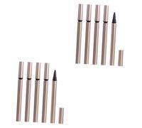 WOONEKY 2sets Eyeliner Set Black Liquid Pen Tube Refillable Cuticle Oil Pen Portable 5pcs*2