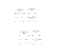 WOONEKY 2sets Face Gems Stick Makeup Rhinestone Stickers Festival Face Jewels for Women Eyebrow Gems Stickers 4sheets*2