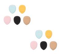 WOONEKY 2sets Mini Makeup Powder Puff Finger Cosmetic Applicators for Loose and Pressed Powder for Blush Foundation and Concealer Washable and Reusable Design