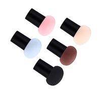 WOONEKY 2sets Mushroom Shape Velvet Makeup Applicators Dry Wet Dual-use Face Powder Foundation Sponge 5pcs*2