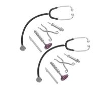 WOONEKY 2sets Scale Dollhouse Medical Accessories Kit for Simulation Doctor Role Play Includes Detailed Hospital Instruments