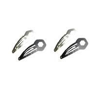 WOONEKY 2sets Stainless Steel Hairpins 5x Claw Hair Clips Black Rhinestone Bobby Pins for Diy Hair Pins Buns 10pcs*2