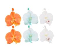 WOONEKY 3 Pairs Colorful Hawaiian Flower Earrings Lightweight Butterfly Orchid Dangle Hooks for Women Summer Vacation Beach Party Tropical Boho Jewelry