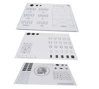 WOONEKY 3 Pcs Washable Silicone Nail Art Practice Mat for Manicure Stamping and Nail Decal Design Foldable Non-spreading Craft Mat for Professional and Personal Use