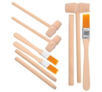 WOONEKY 3 sets Wooden Digging Tool for Educational Archaeological Excavation Kit with Hammer and Brush Safe Pretend Play Gemstone Digging for Hands Science Learning and Cognitive