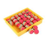 WOONEKY 30 Pcs Rainbow Colored Soft Sponge Balls Elastic Training Golf Practice Balls for Indoor Outdoor Use Lightweight Flexible Sports Aid