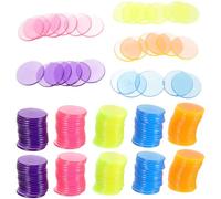 WOONEKY 300pcs Transparent Plastic Bingo Counting Chips for Party Gaming Props Educational Math Counters for Learning Addition and Subtraction Lightweight Discs for Family Fun
