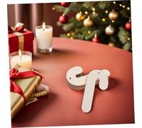 WOONEKY 30pcs Halloween Doodle Wood Chips Wood Hanging Decor Unfinished DIY Craft Unfinished Christmas Chips Wooden Candy Cane Shapes Candy Cane Hanging Sign Blank Wooden Plaque Khaki