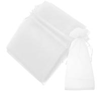 WOONEKY 30Pcs Mesh Wine Bottle Bags Drawstring Pouches for Candy Cookies Chocolates Packaging Wedding Christmas Birthday Party Favor Organza Mesh Bags