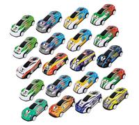 WOONEKY 30pcs Miniature Alloy Pull-back Car Small Vehicle Models for Home Decor Birthday Christmas