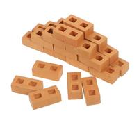 WOONEKY 30pcs Miniature Brick Building for Sand Table and Architectural Models Realistic Red Brick Simulation Blocks for DIY Dollhouse School Projects and Creative Family Bonding