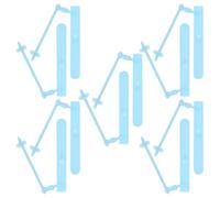 WOONEKY 30Pcs Miniature Doll House Ski Sets with Light Blue Skis and Poles, Mini Winter Dollhouse Accessories for Christmas Decoration and Craft Supplies