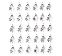 WOONEKY 30Pcs Retro Alloy Pendants for DIY Jewelry Making Creative Spider Web Shape Charms for Necklaces Bracelets and Earrings Durable Halloween Decoration Accessories Silver