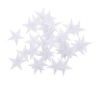 WOONEKY 30pcs Star Embroidered Patches for Clothes Bags Hats Shoes White Five-Pointed Star Applique for DIY Decoration and Repair Easy to Use Clothing Accessories