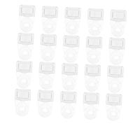 WOONEKY 30pcs Transparent Glass Retainer Clips with Screws for Cabinet and Wardrobe Doors Secure Mirror Glass Holder Clamps Easy Clean for Stable Fixing