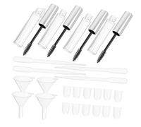 WOONEKY 32pcs Refillable Mascara Tube Funnels Droppers Eyelash Containers for Custom Mascara Blends for Makeup Artists and Beginners