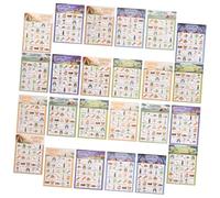 WOONEKY 33Pcs Camping Bingo Game Set Portable Lightweight Nature Themed Card Game for Adults and Family Gatherings Outdoor Parties and Summer Adventures