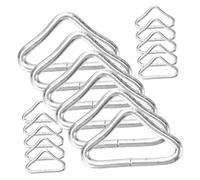 WOONEKY 35pcs Triangle Rings Trampoline Replacement Kit Durable Metal Buckles Quick Release Buckle Straps for Indoor and Outdoor Trampoline Repair Parts