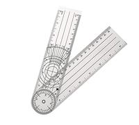 WOONEKY 360degree Medical Angle Ruler PVC Rotary Goniometer for Physical Therapy Spinal Measurement Tool Protractor Angle Ruler for Measuring Layout