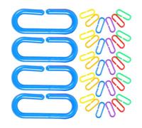WOONEKY 360pcs Colorful Plastic Chain Link Connectors C-Clips for Educational Geometry Linking Links for Kindergarten Math Manipulatives and Bird Cage Swing Accessories