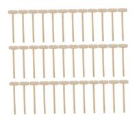 WOONEKY 36pcs Wooden Mallet Hammer Natural Mini Mallets for Boy Girl Interactive Play Birthday Gifts Safe Sturdy Smooth Finish