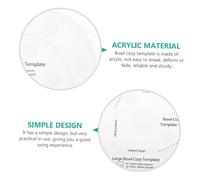 WOONEKY 3pcs Acrylic Sewing Template Quilting Rulers for Bowl Cozy Patchwork DIY Crafting and Sturdy Patterns for Tailors and Embroidery Hobbyists