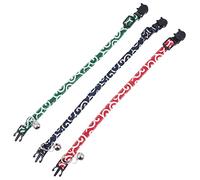 WOONEKY 3Pcs Adjustable Cat Collar with Safety Breakaway Buckle Bell Lightweight Bow Tie Design for Kittens Includes Green Red and Navy Options