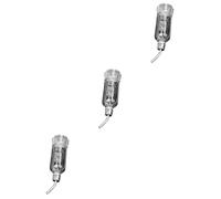 WOONEKY 3pcs Automatic Pet Water Dispenser Stainless Steel Drinking Water Bottle for Small Pets Size s (180ml)